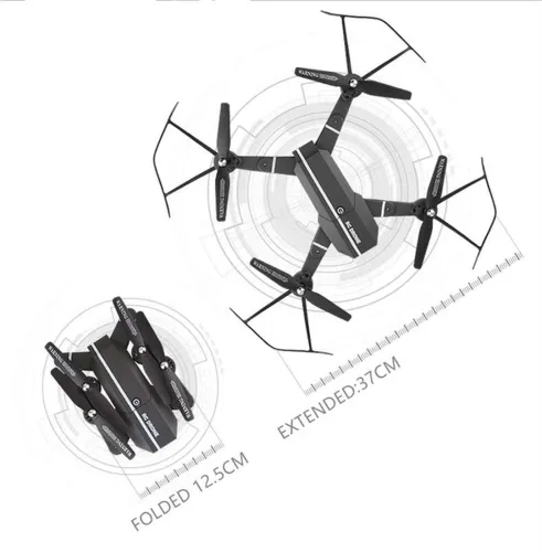 Складаний акумуляторний квадрокоптер RC Drone 8807 FPV C HD WiFi камерою барометром, чотирьох осьовий дрон, коптер з функцією повернення CTW 8807W