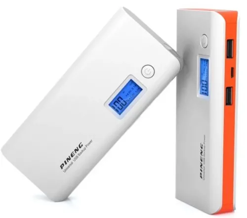 Портативное зарядное устройство PINENG PN-968 Power Bank 10000 mahс LCD дисплеем