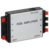 Універсальний двоплатний Підсилювач напруги RGB Amplifier XM-01 12V-24V 6A для світлодіодної LED стрічки, контролер 12В для лід стрічок Сріблястий