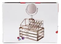 Настільний акриловий органайзер Cosmetic Box CX-8702 C дзеркалом для косметики і дрібниць JN-870, косметичний бокс з висувними ящиками JN-878