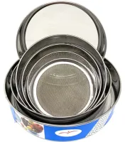 Набір сито Round Strainer A-Plus BP-1262 для просіювання борошна і цукрової пудри сита різного діаметру 6 шт для просівки какао з нержавіючої сталі