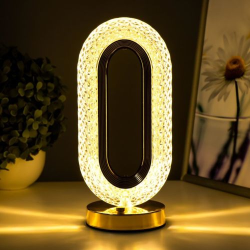 Настільна лампа-нічник Creatice Table Light Lamp 14 сенсорний нічник, Світлодіодна лампа світильник з кристалами на акрилової підставці 3 режими