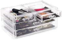 Настільний акриловий органайзер акриловий Cosmetic Storage Box для косметики і дрібниць, косметичний бокс з висувними ящиками прозорий