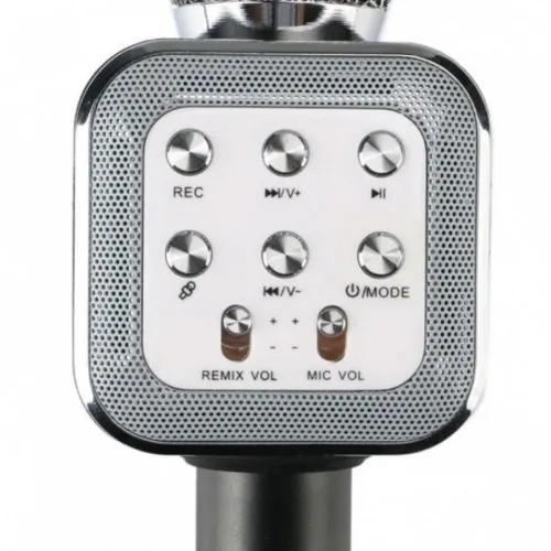 Бездротовий мікрофон караоке Wster WS-1818 Bluetooth USB AUX FM з вбудованою колонкою і функцією зміни голосу на акумуляторі в чохлі WS1818