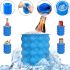 Силиконовое ведро для заморозки льда Ice Cube Maker Genie двухкамерная форма для изготовления хранения льда, охлаждения напитков в бутылках с крышкой