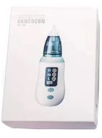 Дитячий акумуляторний назальний аспіратор Vancocon VA-162 USB з насадками для дитини, електричний соплеотсос для новонароджених і маленьких дітей