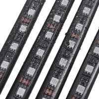 Автомобільна світлодіодна RGB Led підсвічування RL-415 з мікрофоном від прикурювача для салону авто, водонепроникна Bluetooth стрічка iPhone Android