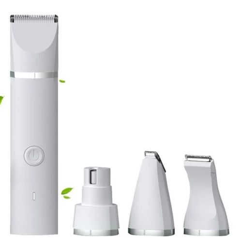 Беспроводная машинка для стрижки домашних животных 4 в 1 Pet Hair Cutter AND391 аккумуляторная для груминга собак и кошек с 4 съемными головками