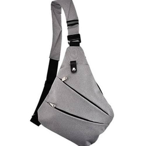 Тактическая нагрудная сумка мессенджер Cross Body однолямочная, Водонепроницаемая мужская барсетка через плечо, Сумка Кросс боди, Серая