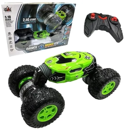 Трюкова машинка перевертиш Dance Monster RQ-2028 Green на радіокеруванні, всюдихід трансформер на пульті управління, Зелена