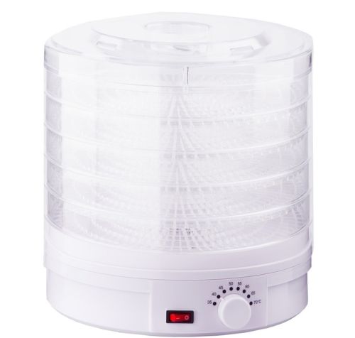 Електрична сушарка для овочів, фруктів і м'яса Royals Berg RB-959 800W White Біла на 5 відсіків, Дегідратор, Електросушарка з терморегулятором