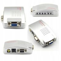 Універсальний конвертер VGA-RCA AV + S-Video TV converter з VGA на RCA для підключення від ПК до ТБ.