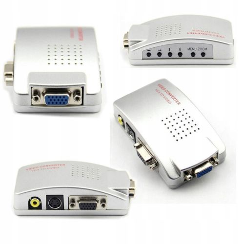 Універсальний конвертер VGA-RCA AV + S-Video TV converter з VGA на RCA для підключення від ПК до ТБ.