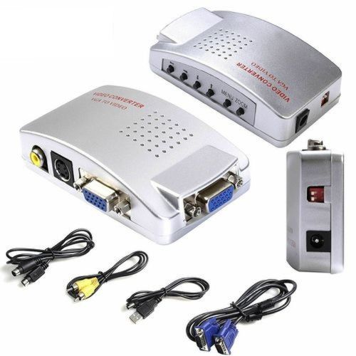 Універсальний конвертер VGA-RCA AV + S-Video TV converter з VGA на RCA для підключення від ПК до ТБ.