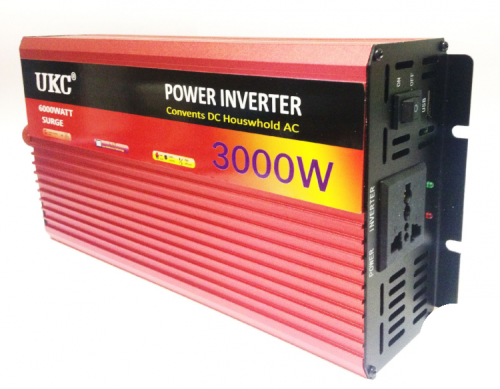 Автомобільний перетворювач напруги UKC BR-3000M 24V-220V 3000W авто інвертор з функцією плавного пуску