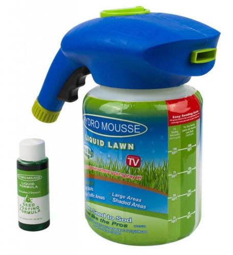 Рідкий газон Hydro Mousse Liquid Lawn 2 в 1 + Розпилювач для гідропосіву (Гідро маус)