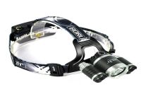 Фонарь налобный фонарик 3 Led Bailong RJ-3000 T6 3 в 1 Светодиодный тройной фонарь аккумуляторный RJ3000 на голову