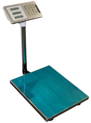Электронные торговые весы Domotec до 350 кг 40х50, товарные платформа, базарные до 300кг со стойкой