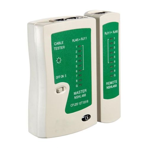 Тестер мережевий RJ45 LAN витої пари RJ-45 RJ - 11 RJ-12 NSHL-468