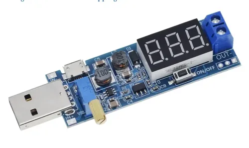 Универсальный понижающий повышающий преобразователь USB WX-6423 DC-DC 3.5-12V 1.2-24V Модуль преобразования напряжения 3.5-12В 1.2-24В с вольтметром