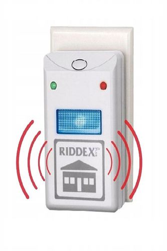 Електромагнітний ультразвуковий відлякувач шкідників Riddex гризунів і комах для знищення мишей, щурів, тарганів і комарів в розетку Білий