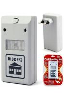 Електромагнітний ультразвуковий відлякувач шкідників Riddex гризунів і комах для знищення мишей, щурів, тарганів і комарів в розетку Білий