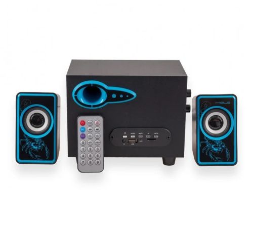 USB колонки для ПК компьютерные колонки 2.1 MP3 Bluetooth Cyber AN-2533 Blue, Red