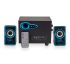 USB колонки для ПК компьютерные колонки 2.1 MP3 Bluetooth Cyber AN-2533 Blue, Red
