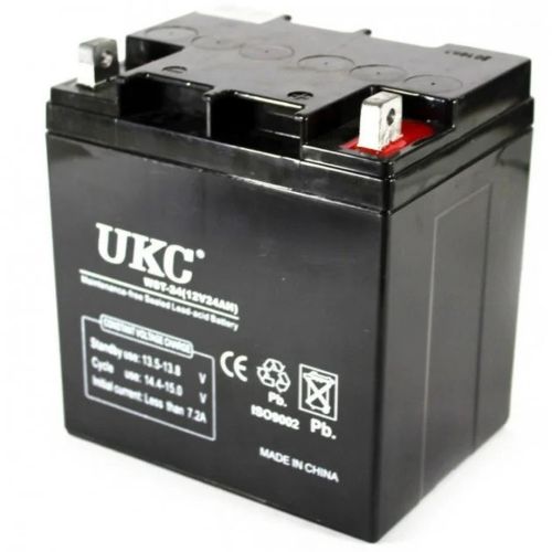 Універсальний акумулятор UKC 12V 24AH WST-24 (акумуляторна батарея 12В 24аг)