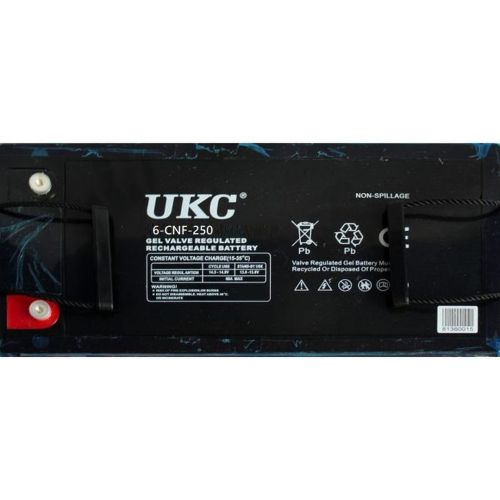 Универсальный гелевый аккумулятор GEL UKC 6-CNF-250 12V 250Ah (Аккумуляторная батарея 12В 250Ач)