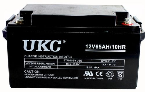 Универсальный гелевый аккумулятор GEL UKC 6-CNF-65 12V 65Ah (Аккумуляторная батарея 12В 65Ач)
