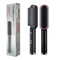 Електрична гребінець випрямляч Hair Straightener HQT-909, щітка з турмаліновим покриттям, Утюжок гребінець-випрямляч для укладання волосся