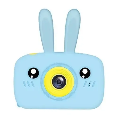 Дитячий акумуляторний фотоапарат DVR Baby Camera XL - 500R зайчик, Дитяча цифрова камера 7688 600mAh, цифровий фотоапарат для дітей Блакитний
