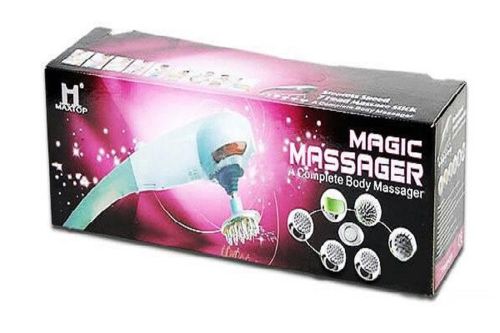 Ручний вібраційний масажер для всього тіла Maxtop MP-2239 magic massager 8 в 1