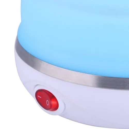 Електричний чайник складаний C автовідключенням Electric Kettle 0,5 л, дорожній силіконовий електрочайник, портативний електро міні-чайник Синій