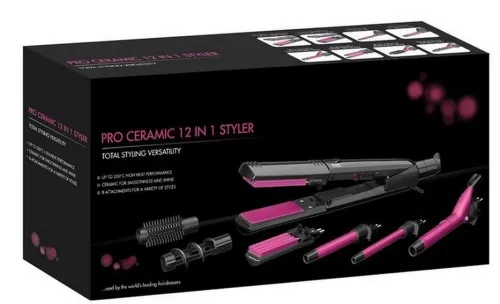 Мультистайлер для укладки волос Umate pro Ceramic 12 In 1 Styler, Выпрямитель утюжок плойка для завивки и выпрямления волос со сменными насадками