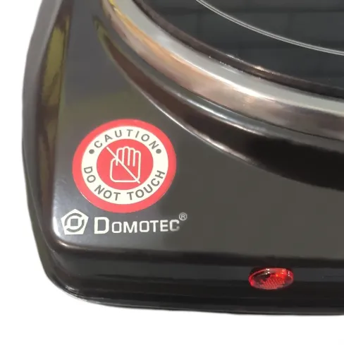 Електрична настільна інфрачервона плита Domotec MS - 5851 Ceramic на 1 конфорку, Керамічна електроплита 1200 Вт термостат на 5 положень Чорна