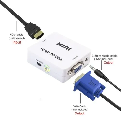 Конвертер з HDMI на VGA адаптер відео з аудіо 1080P HDV-630 VGA-01