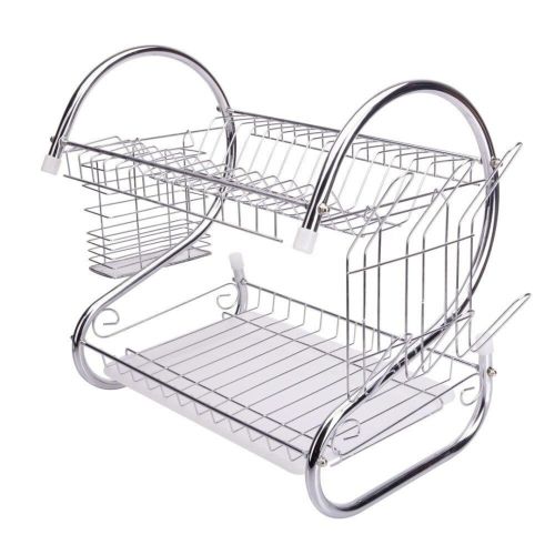 Сушарка для посуду з нержавіючої сталі Kitchen Storage Rack 8051 стійка, Полиця, органайзер для зберігання