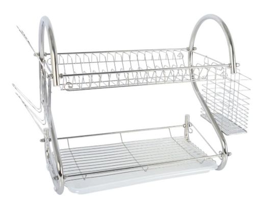 Сушарка для посуду з нержавіючої сталі Kitchen Storage Rack 8051 стійка, Полиця, органайзер для зберігання