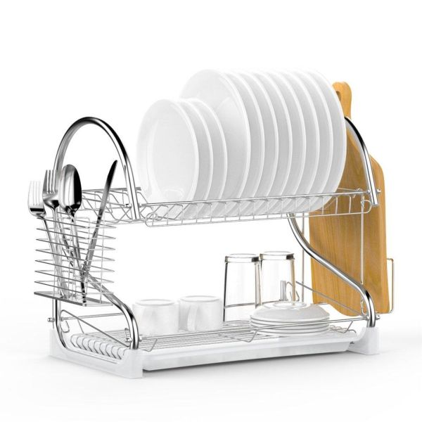 Сушилка для посуды из нержавеющей стали Kitchen Storage Rack 8051 стойка, полка, органайзер для хранения