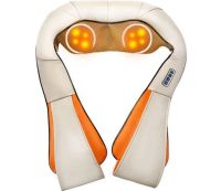 Роликовый массажер для шеи, плеч и спины Massager of Neck Kneading с прогревом и пультом, шиацу, на плечи