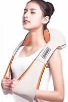 Роликовый массажер для шеи, плеч и спины Massager of Neck Kneading с прогревом и пультом, шиацу, на плечи
