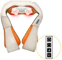 Роликовый массажер для шеи, плеч и спины Massager of Neck Kneading с прогревом и пультом, шиацу, на плечи