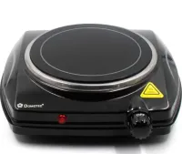 Електрична настільна інфрачервона плита Domotec MS - 5851 Ceramic на 1 конфорку, Керамічна електроплита 1200 Вт термостат на 5 положень Чорна