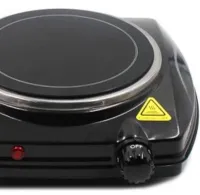 Електрична настільна інфрачервона плита Domotec MS - 5851 Ceramic на 1 конфорку, Керамічна електроплита 1200 Вт термостат на 5 положень Чорна