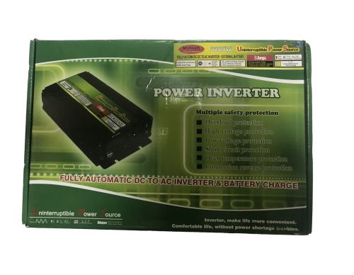 Автомобільний перетворювач напруги Wimpex 12v-220v 3200W інвертор C зарядним від мережі 220 8A