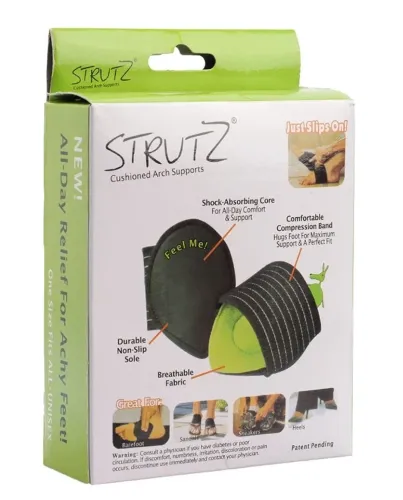 Ортопедичні устілки для ніг Strutz супінатор Cushioned arch supports, Універсальні амортизуючі напівустілки для профілактики плоскостопості