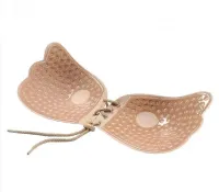 Силіконовий невидимий бюстгальтер Fly Bra Butterfly з ефектом Риѕһ Up ліфчик невидимка фіксація грудей без бретелей, бежевий тілесний чорний флай бра