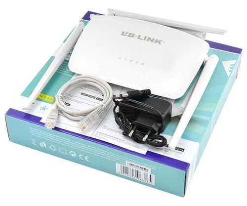 Беспроводной маршрутизатор (Wi-fi роутер) LB-Link BL-WR450H WiFi White на 4 антенны и 2 USB порта